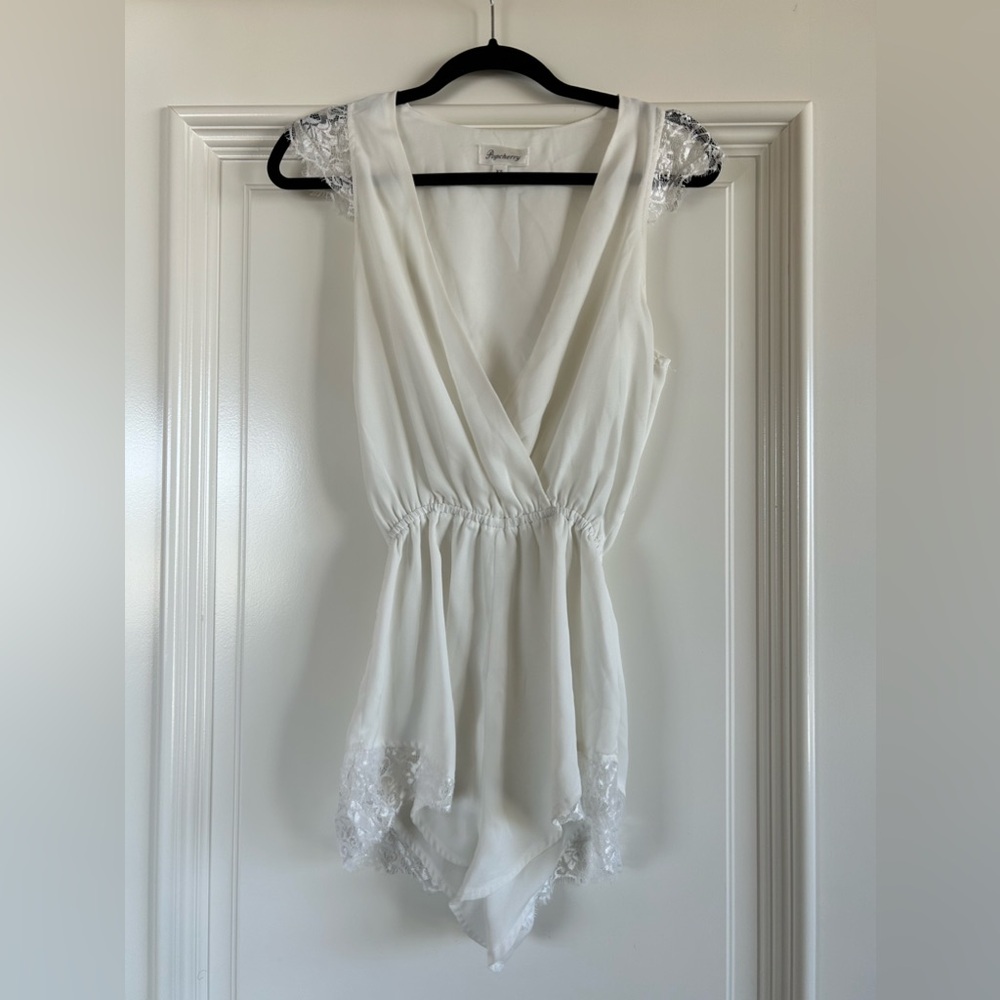 Popcherry White Romper